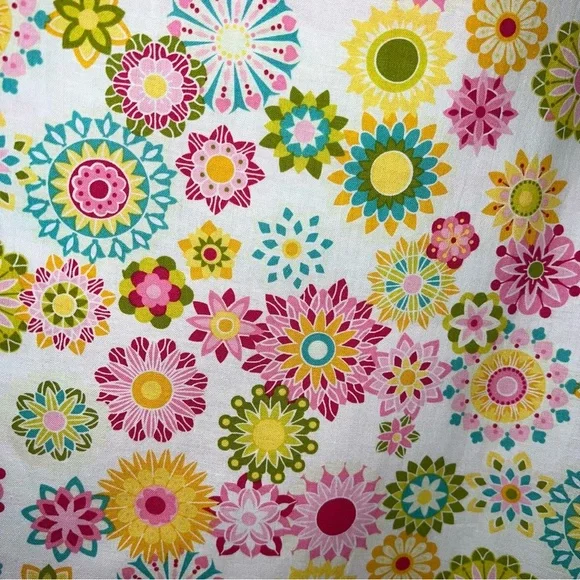 NEW Girl Handmade Floral & Stripe Cotton Reversible  Sundress Sz 8 Shoulder Ties - Picture 2 of 8